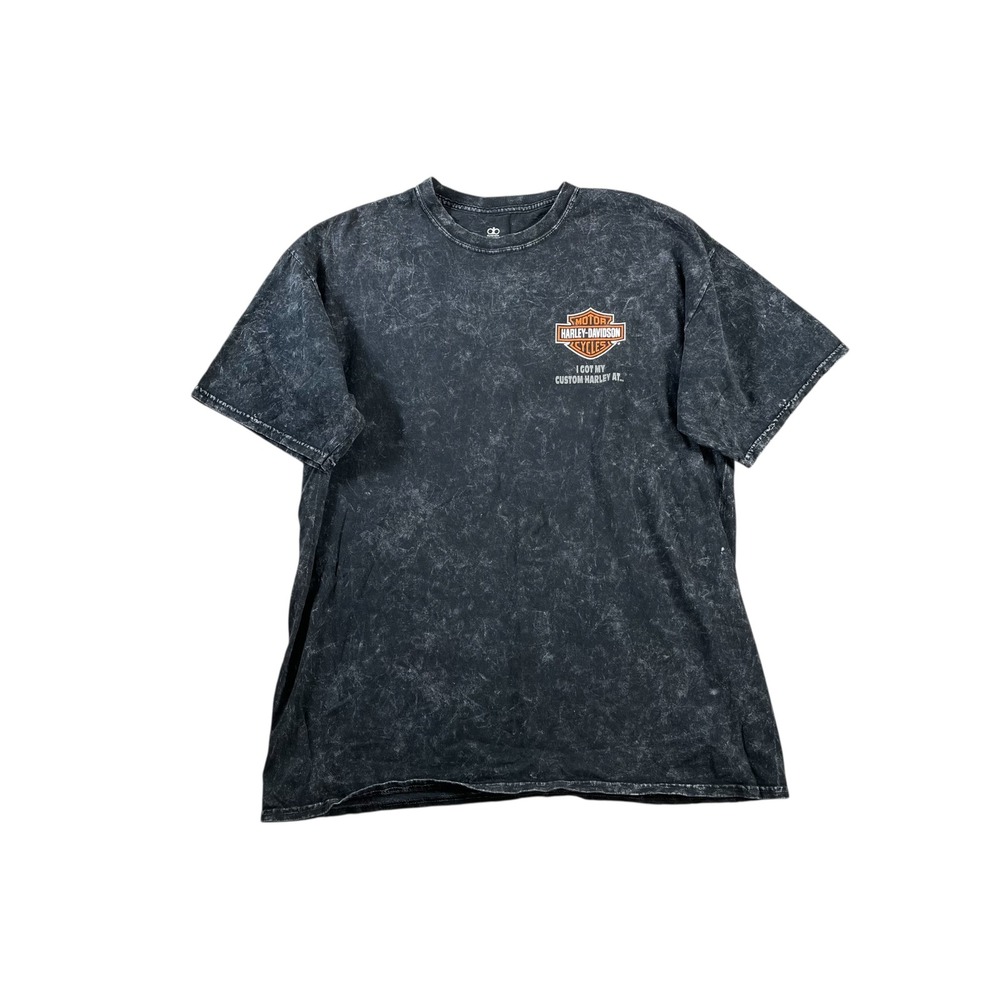 Harley Davidson Charlotte NC Acid Wash T Shirt Mens XL Dunbrooke